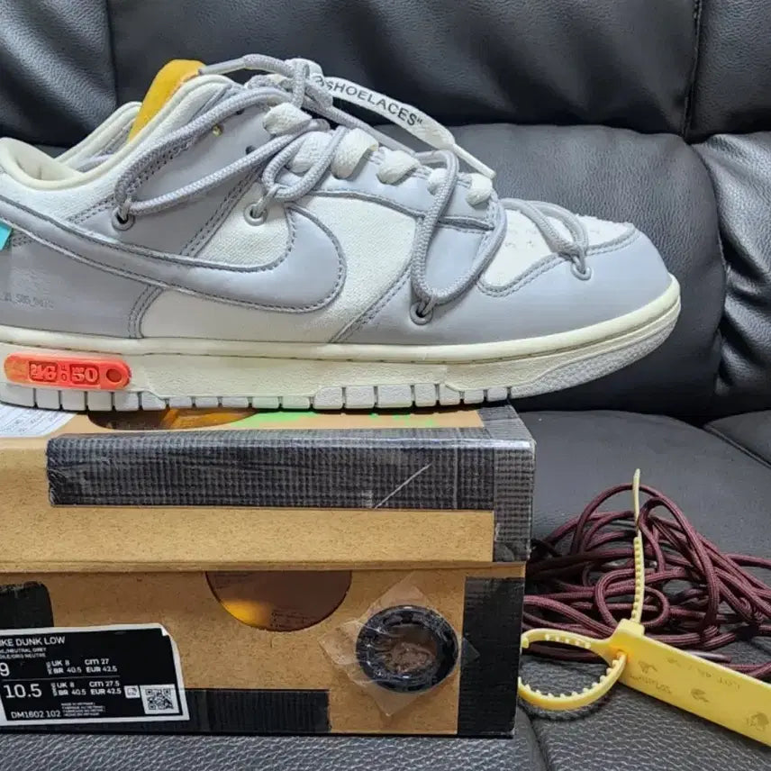 [BUNJANG] Nike Off-White Dunk Low Lot 46 US 9 / 나이키 오프화이트 덩크 로트46 사이즈270 급매