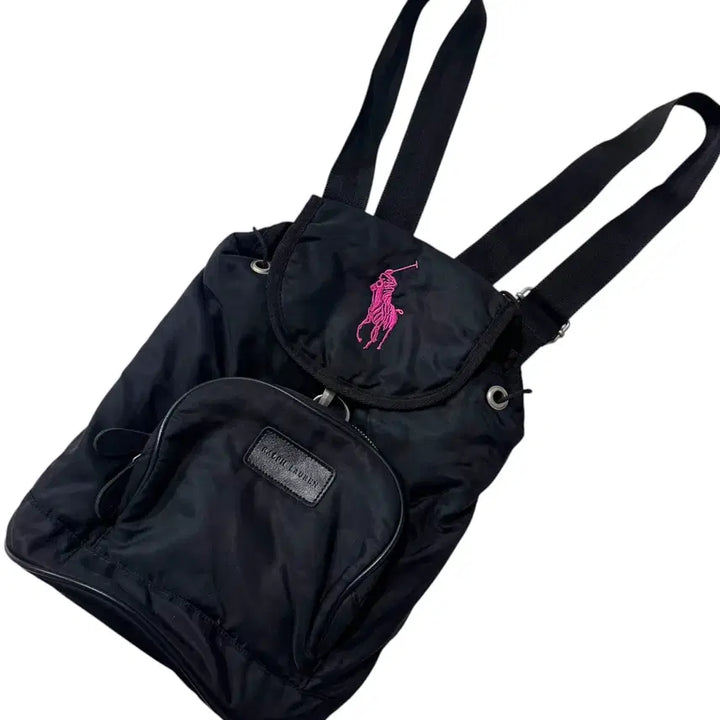 [BUNJANG] Polo Ralph Lauren Pink Big Pony Mini Drawstring Backpack / 폴로 랄프로렌 핑크 빅포니 미니 복조리백팩