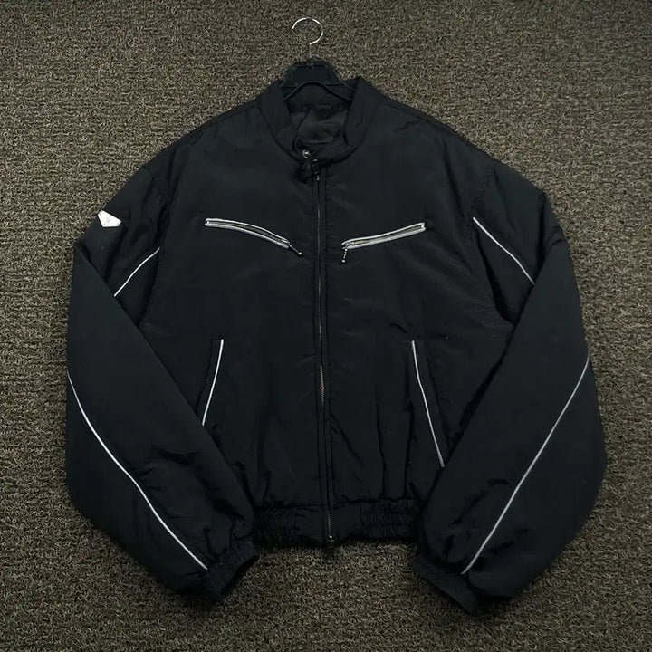 [BUNJANG] Leatherly Split Nylon Jacket / 레더리 스플릿 나일론 자켓