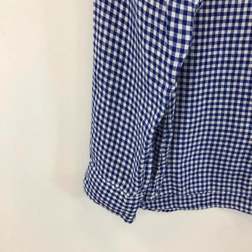 [BUNJANG] Uniqlo Premium 100% Linen Gingham Shirt Women&