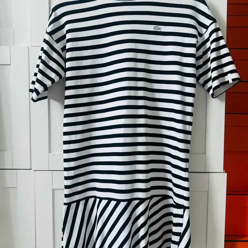 [SOLD OUT] 라코스테 스트라이프 반팔 원피스