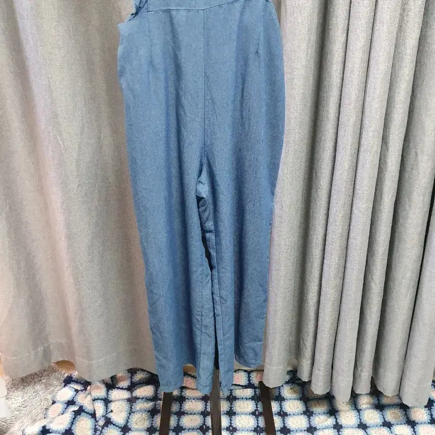 [BUNJANG] Frill Blue Jumpsuit / 프릴 블루 점프수트