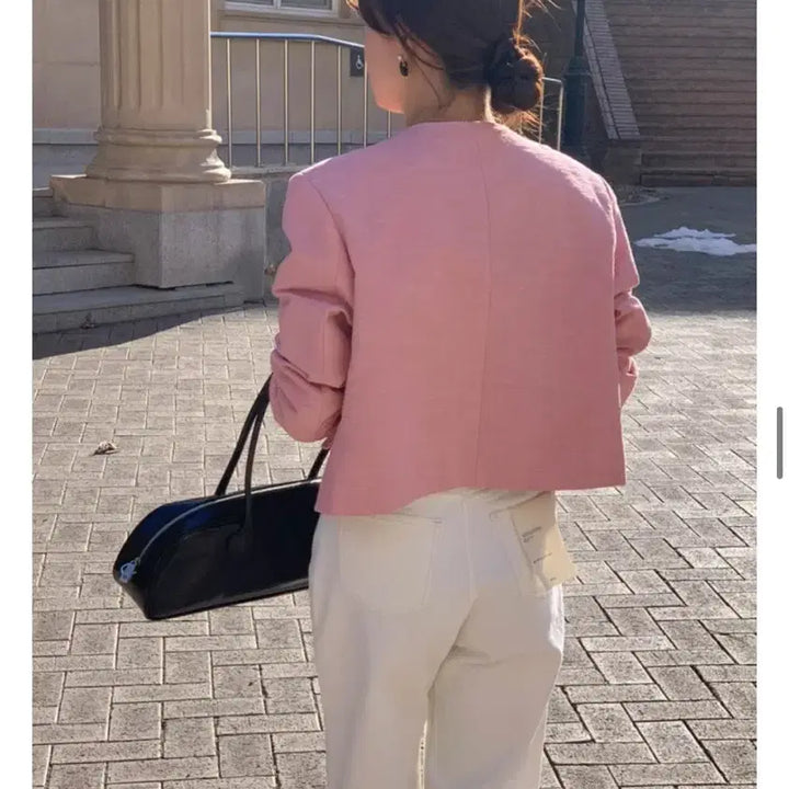 [BUNJANG] Signature Vibe Tweed Jacket Pink, Black / (새상품)시그니처 바이브 트위드자켓 핑크,블랙