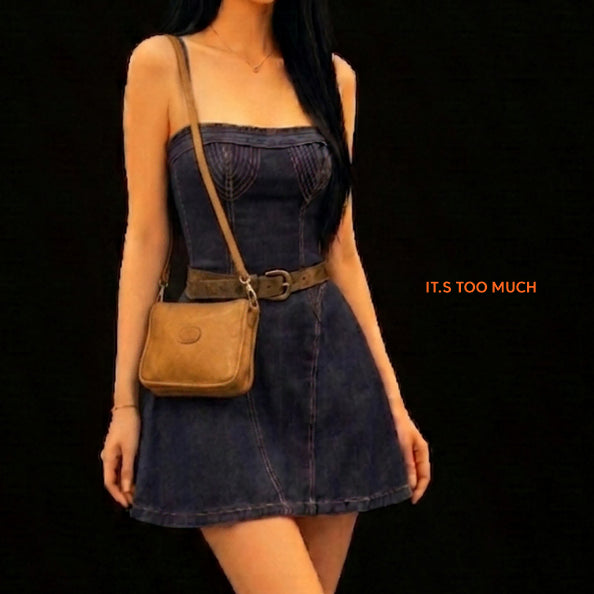 [BUNJANG] Vintage Genuine Leather Mini Crossbody Bag / 497 크로스가방 크로스백 미니가방 미니백 가죽백 가죽가방 빈티지가방