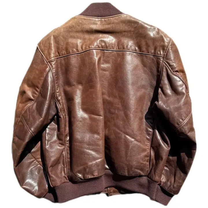 [BUNJANG] Golden Bear 80s Cowhide MA-1 Jacket L / 80s 골든베어 소가죽 ma-1 자켓 L