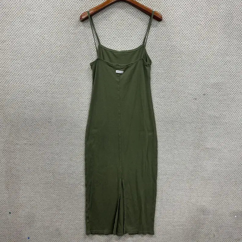 [BUNJANG] Calvin Klein Ribbed Sleeveless Long Dress S / 캘빈클라인 골지 나시 롱 원피스 S D01146