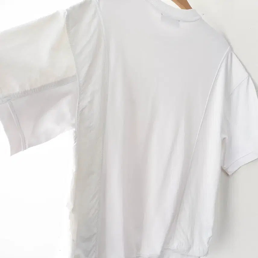 [BUNJANG] SONGZIO Homme Track Patch String Setup T-shirt White / 100/송지오옴므 트랙 패치 스트링 셋업 티셔츠