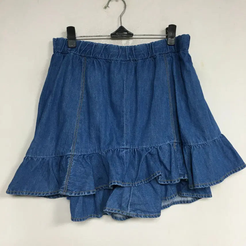 [BUNJANG] Ozhosecon Denim Flare Skirt Size 64 / 오즈세컨 밴딩 데님 플레어 스커트 64