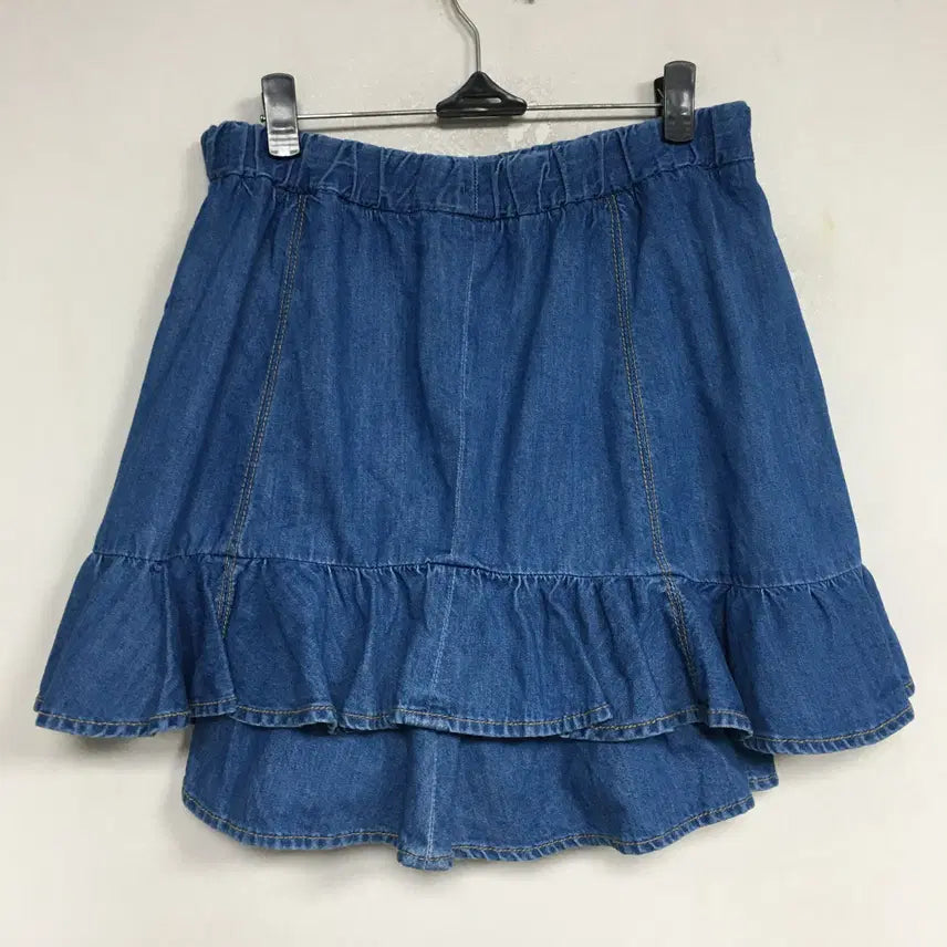 [BUNJANG] Ozhosecon Denim Flare Skirt Size 64 / 오즈세컨 밴딩 데님 플레어 스커트 64