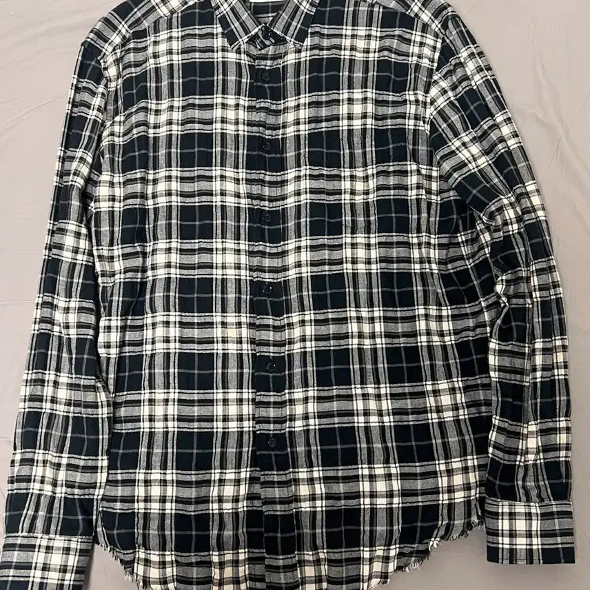 [BUNJANG] Saint Laurent Flannel Checkered Shirt / 생로랑 플란넬 셔츠