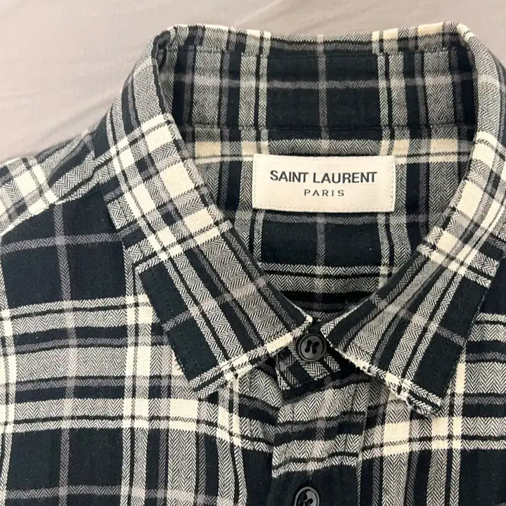 [BUNJANG] Saint Laurent Flannel Checkered Shirt / 생로랑 플란넬 셔츠