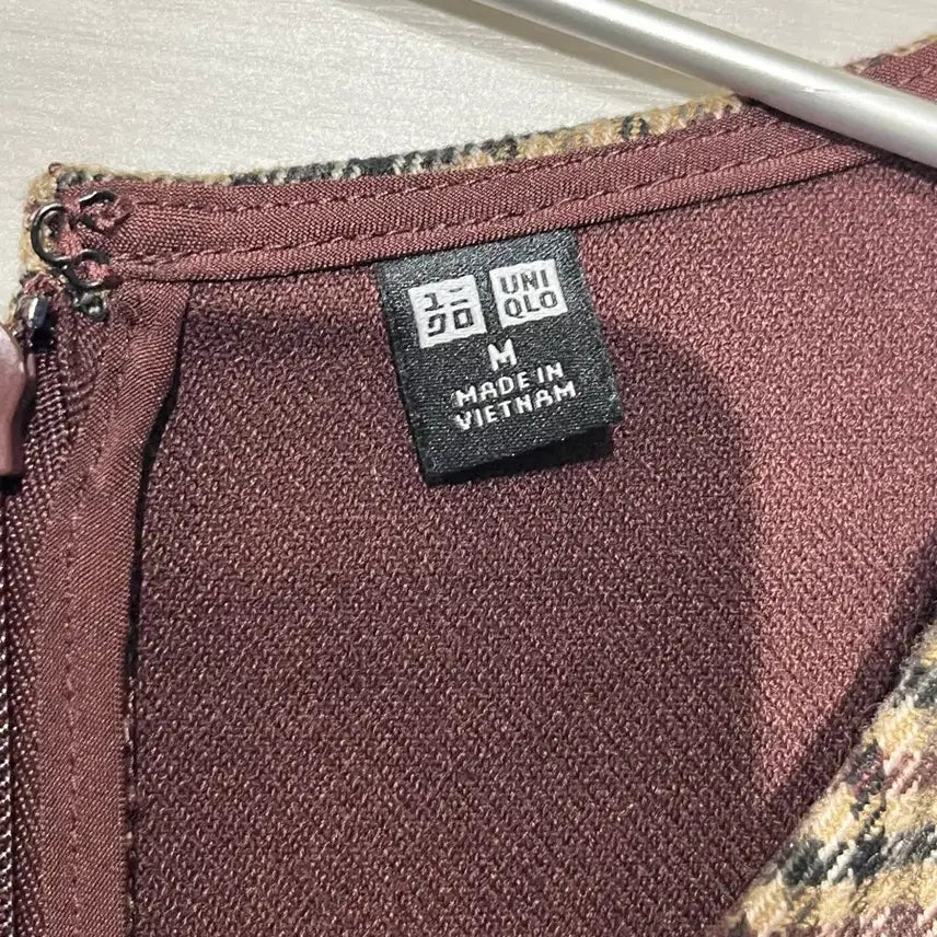 [BUNJANG] Uniqlo Mini Flare Check Dress M / 유니클로 미니 플레어 체크 원피스 M