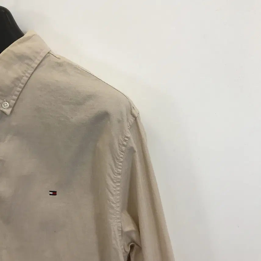 [BUNJANG] Tommy Hilfiger Beige Cotton Shirt L / 타미힐피거 베이지 코튼셔츠 [L사이즈]
