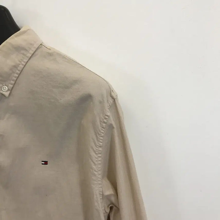 [BUNJANG] Tommy Hilfiger Beige Cotton Shirt L / 타미힐피거 베이지 코튼셔츠 [L사이즈]