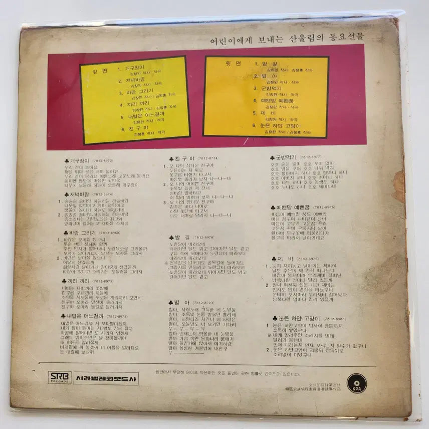 [BUNJANG] Sanullim LP - Near Mint / 산울림 LP / NM