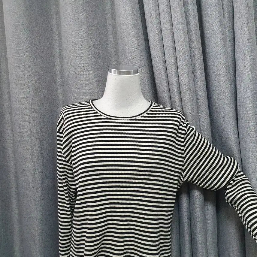 [BUNJANG] Striped Long Sleeve Shirt / 스트라이프 롱슬리브
