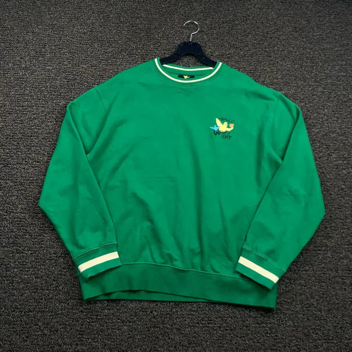 [BUNJANG] What It Is Green Sweatshirt / 와릿이즌 그린 맨투맨