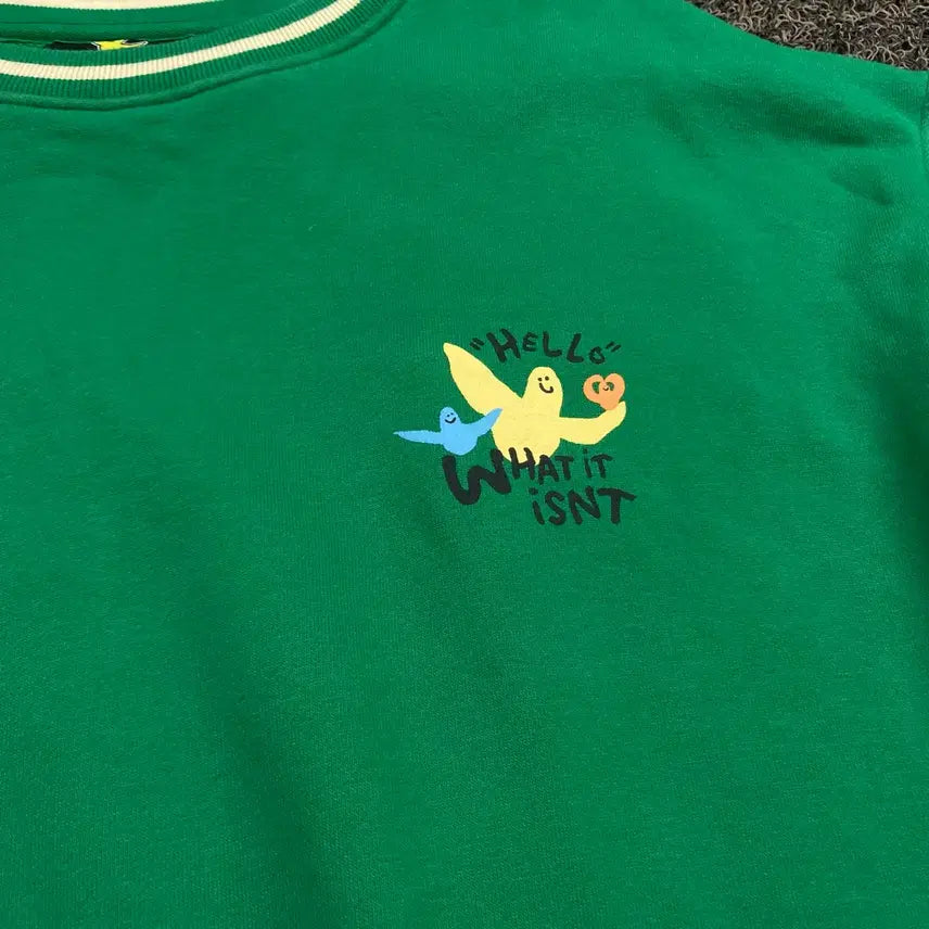 [BUNJANG] What It Is Green Sweatshirt / 와릿이즌 그린 맨투맨