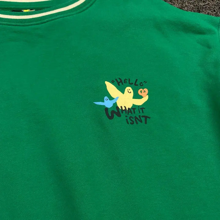 [BUNJANG] What It Is Green Sweatshirt / 와릿이즌 그린 맨투맨