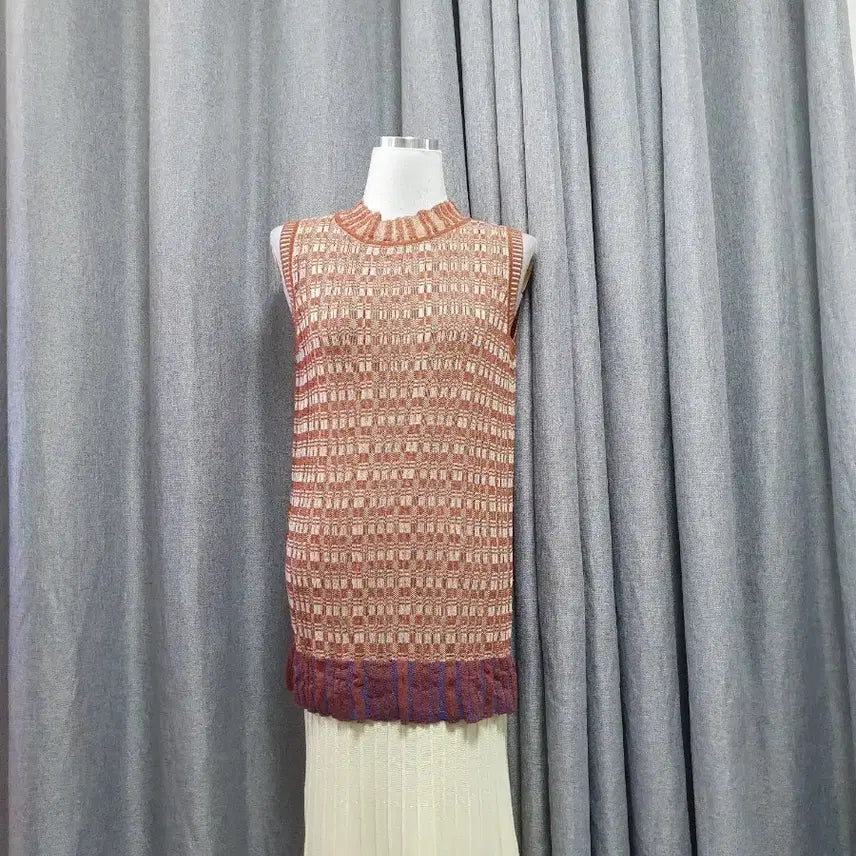 [BUNJANG] Viscose Color-Block Maxi Dress / 비스코스 배색 맥시원피스