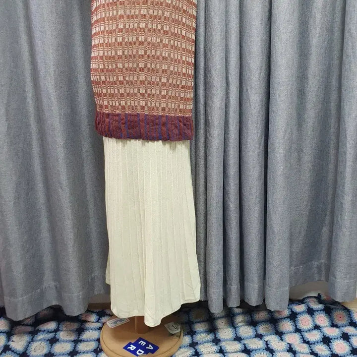 [BUNJANG] Viscose Color-Block Maxi Dress / 비스코스 배색 맥시원피스