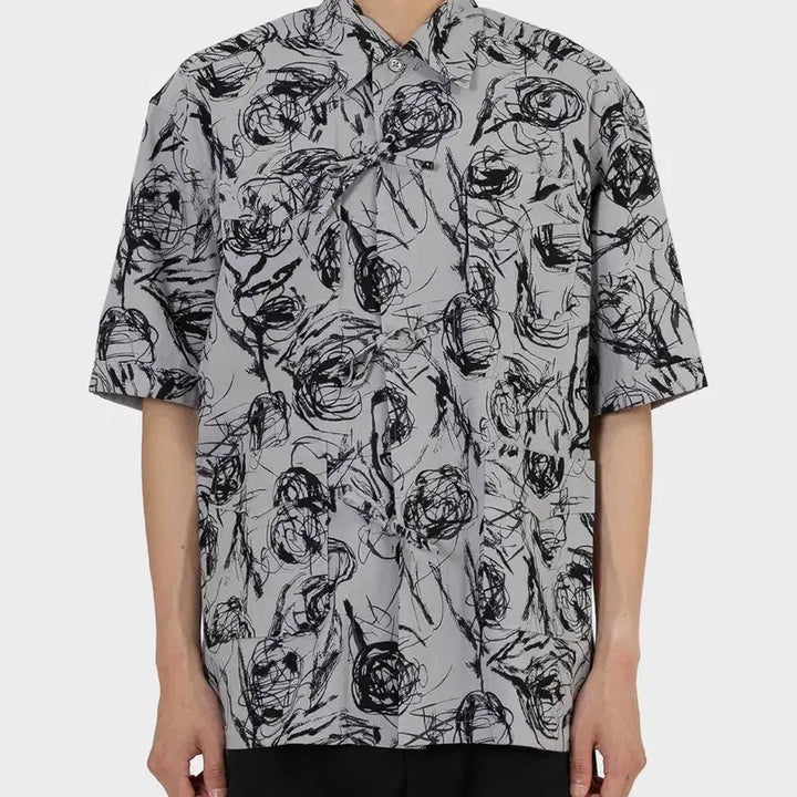 [BUNJANG] Sasquatchfabrix. Flower Sketch Shirt (Large) / [L]사스콰치패브릭스 플라워 스케치 셔츠
