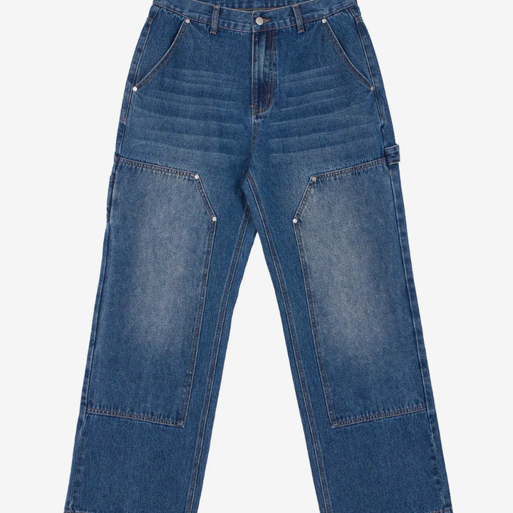 [BUNJANG] Bayer Seoul Double Knee Carpenter Work Denim Indigo Blue (S, M, L) / 새) 더블니 카펜더 워크데님 블루 S M L 미개봉 새상품