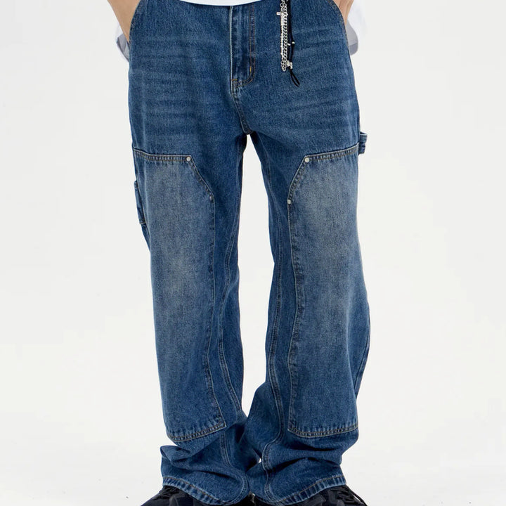 [BUNJANG] Bayer Seoul Double Knee Carpenter Work Denim Indigo Blue (S, M, L) / 새) 더블니 카펜더 워크데님 블루 S M L 미개봉 새상품