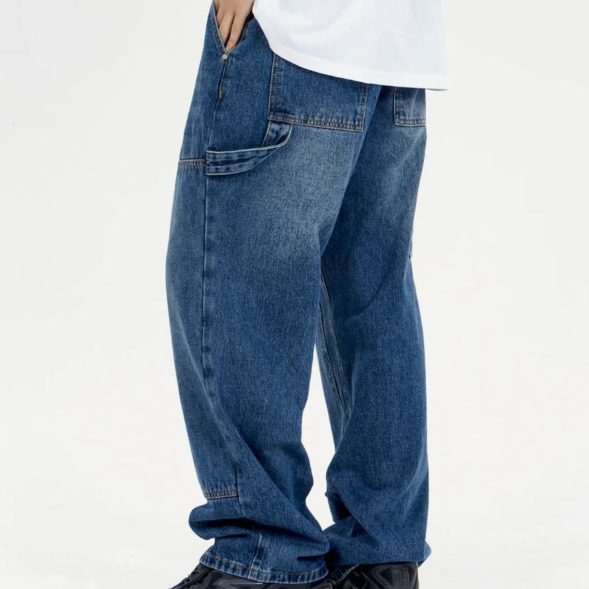 [BUNJANG] Bayer Seoul Double Knee Carpenter Work Denim Indigo Blue (S, M, L) / 새) 더블니 카펜더 워크데님 블루 S M L 미개봉 새상품