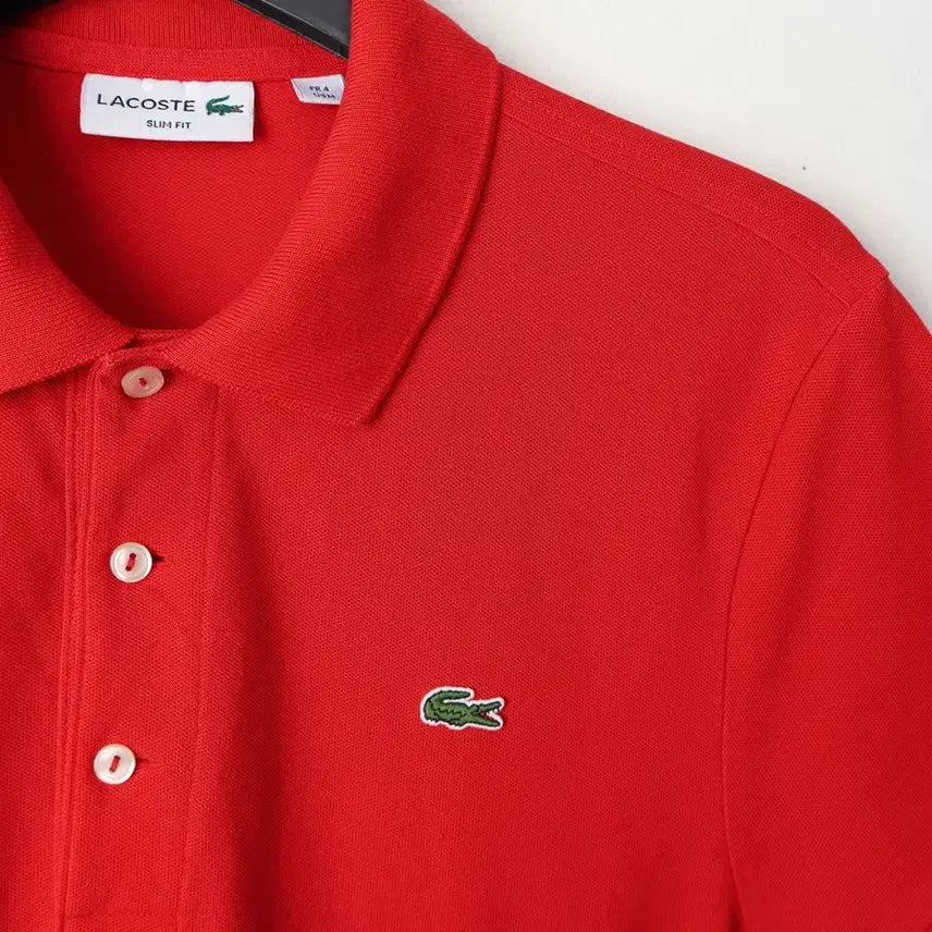 [BUNJANG] Lacoste Slim Fit Red Polo Shirt (Recommended Size 95) / 95/라코스테 슬림핏 카라티