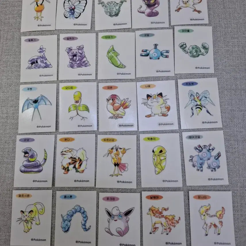 [BUNJANG] Pokemon 30th Anniversary Retro Classic Art Ttibu Seal Set / 포켓몬 30주년 레트로 고전아트 띠부씰 판매합니다