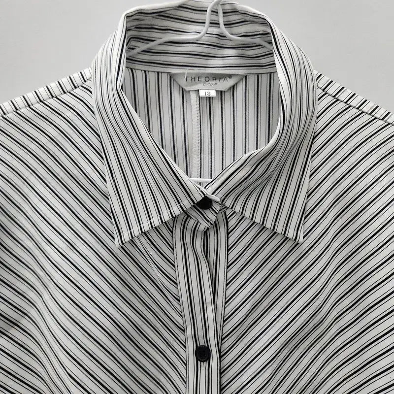 [BUNJANG] THEORIA Vintage Diagonal Stripe Shirt / THEORIA 빈티지 오피스 캐주얼 사선스트라이프 셔츠