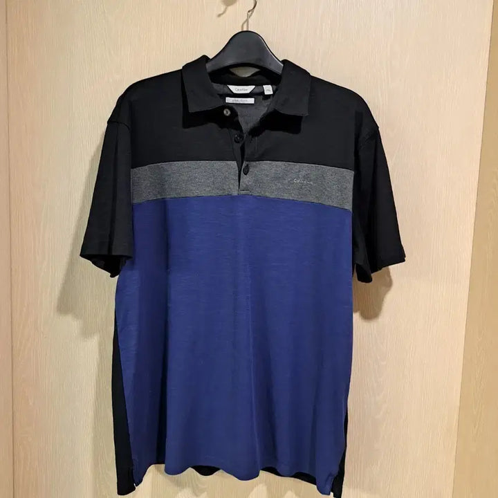[BUNJANG] Calvin Klein Colorblock Short Sleeve Polo Shirt Size L / 캘빈클라인 배색 반팔 폴로티셔츠사이즈L