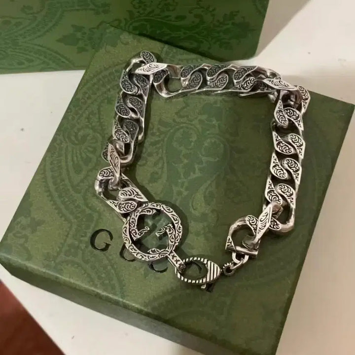 [BUNJANG] Gucci Interlocking G Silver Chain Bracelet / 구찌 인터로킹 G 실버 체인 팔찌