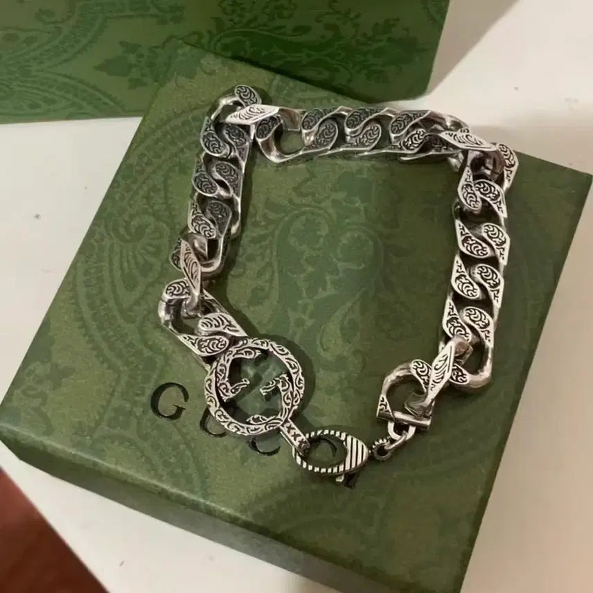 [BUNJANG] Gucci Interlocking G Silver Chain Bracelet / 구찌 인터로킹 G 실버 체인 팔찌