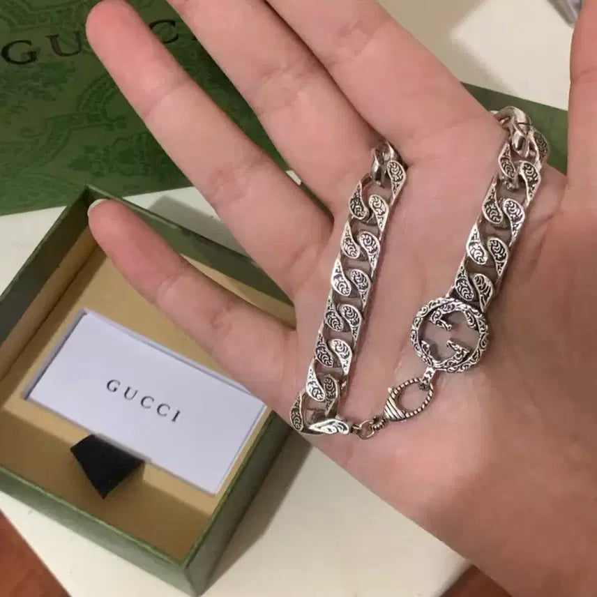 [BUNJANG] Gucci Interlocking G Silver Chain Bracelet / 구찌 인터로킹 G 실버 체인 팔찌