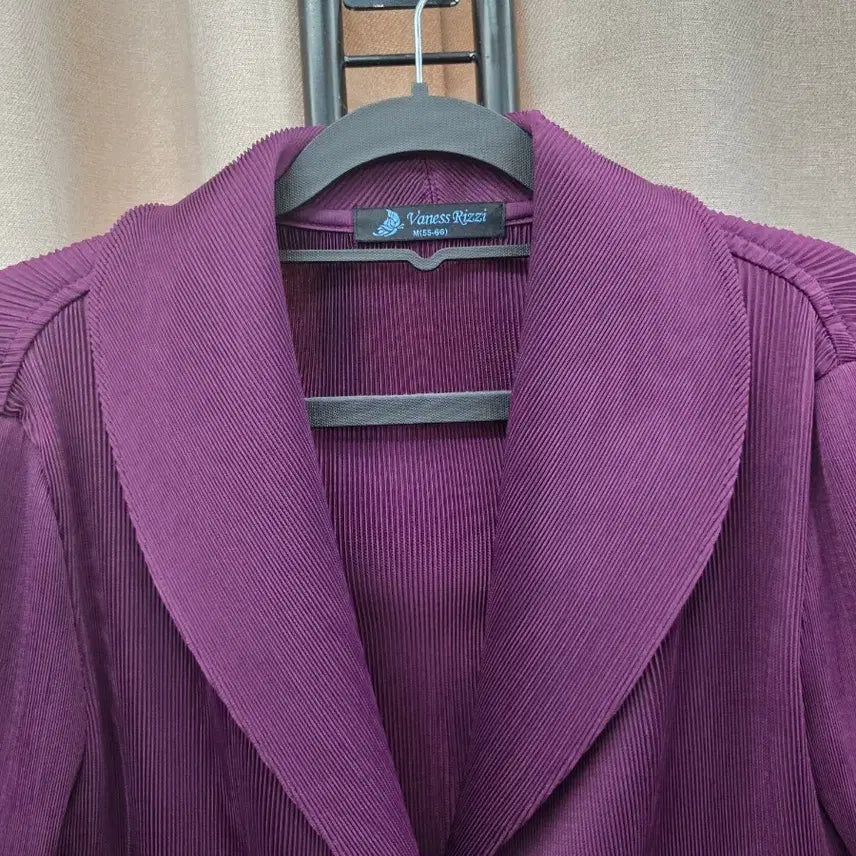 [BUNJANG] Vanessa Rizzi Pleated Purple Jacket / Vanessa Rizzi 플리츠 퍼플 자켓