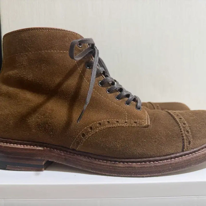 [BUNJANG] Alden 39702 Snuff Suede Cap-Toe Boots / 알든 39702 스너프스웨이드 캡토 부츠