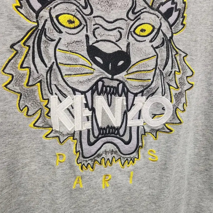 [BUNJANG] Kenzo Tiger Embroidered Short Sleeve T-Shirt Grey / KENZO 겐조 타이거 반팔 티셔츠 그레이
