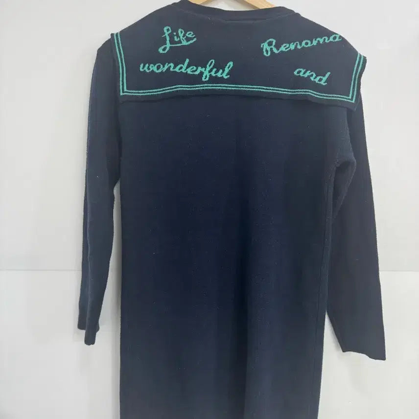 [BUNJANG] Renoma Navy Cardigan with Emerald Detail / renoma 레노마 네이비 가디건