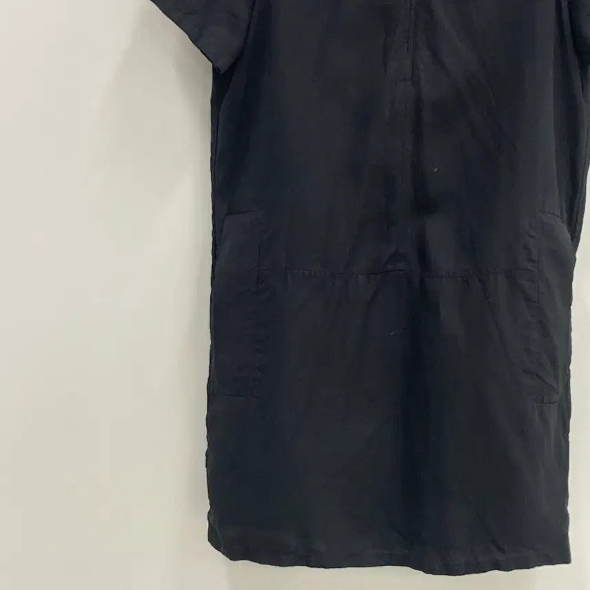 [BUNJANG] COS Linen Short Sleeve Midi Dress Black / 코스 여성66 블랙 린넨 반팔 미디 원피스