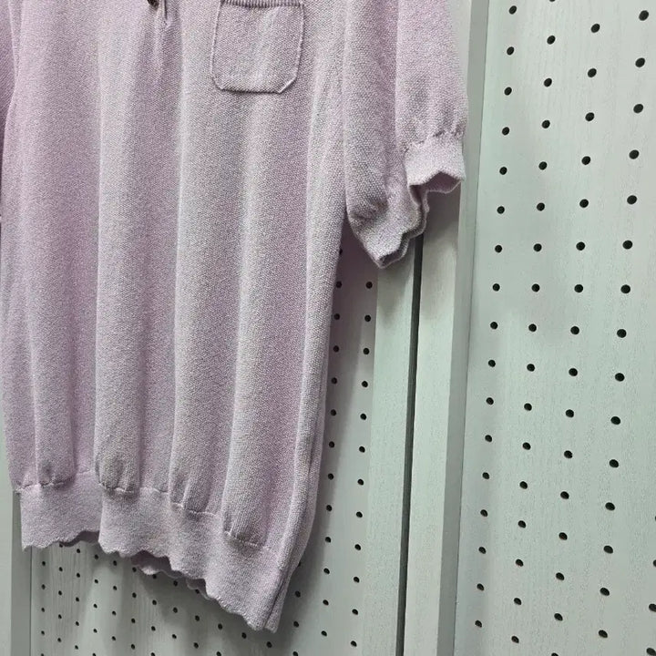 [BUNJANG] Hazzys Pink Short Sleeve Knit Top / 헤지스 핑크 반팔 니트