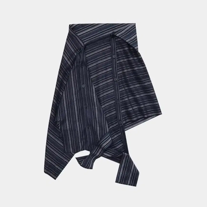[BUNJANG] 0tape Layered Long Skirt Navy / 0tape 공테이프 레이어드 롱 스커트 네이비