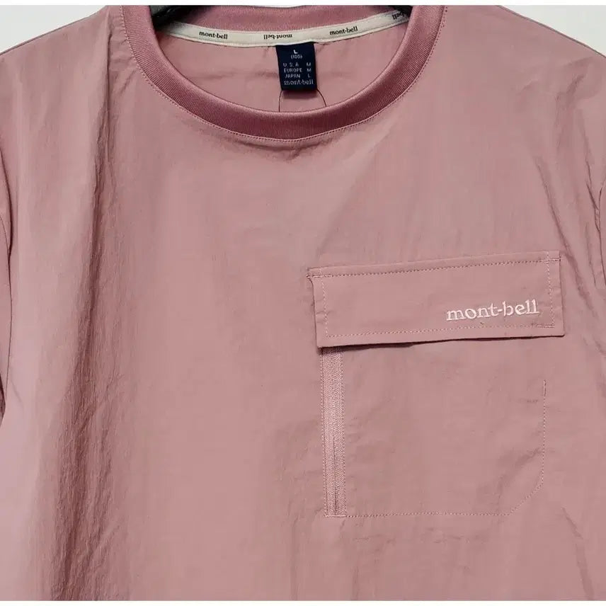 [BUNJANG] Montbell Pocket Short Sleeve T-Shirt Pink Size 100 New / 몽벨 포켓 반팔 티셔츠 핑크 100 새상품