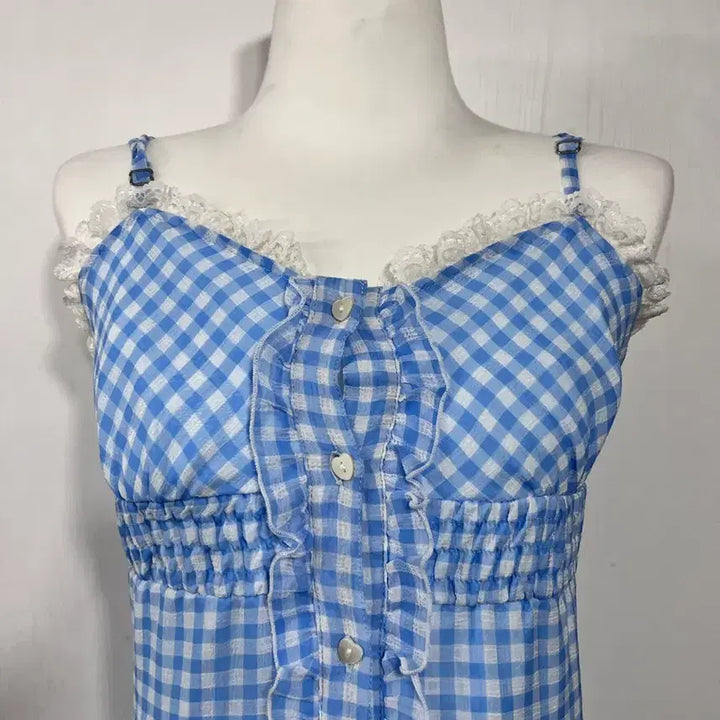 [BUNJANG] Gingham Check Dress / 트랄라라 깅엄체크 원피스