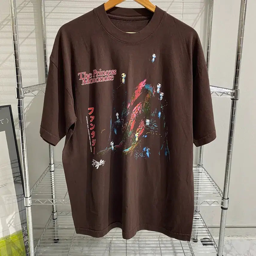 [BUNJANG] Studio Ghibli Princess Mononoke Kodama Bootleg Animation T-Shirt / 지브리 모노노케 코다마 부틀렉 애니메이션 티셔츠 애니티