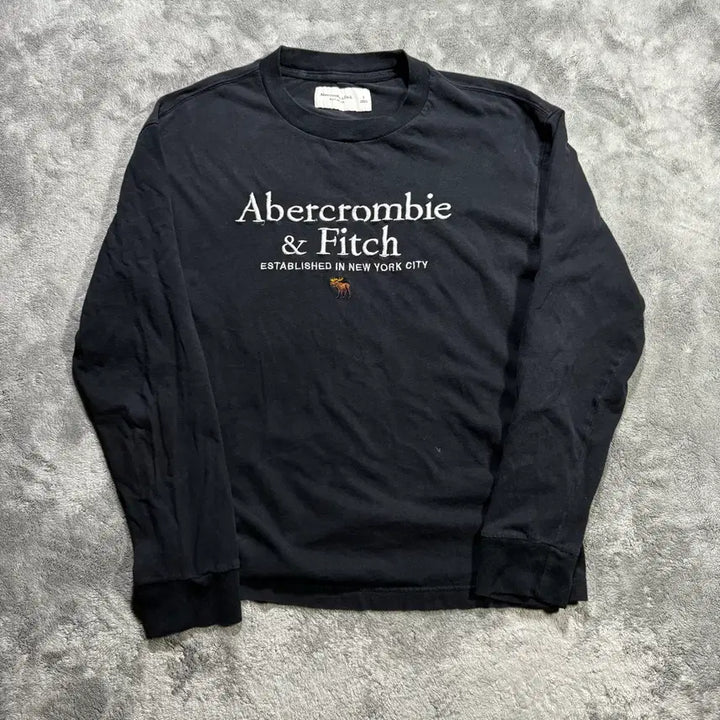 [BUNJANG] Abercrombie &amp; Fitch Big Logo Long Sleeve Shirt / 아베크롬비 빅로고 롱슬리브
