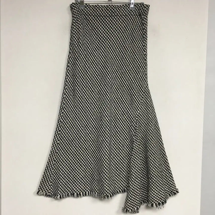 [BUNJANG] SYSTEM Unbalanced Hem Tweed Midi Skirt Size 67 / SYSTEM 시스템 언발란스 헴 트위드 스커트 67