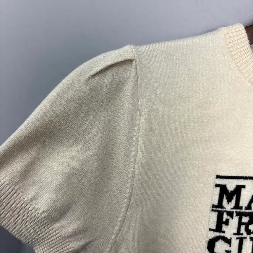[BUNJANG] Marithe Francois Girbaud Classic Logo Knit Short Sleeve Top / 마리떼프랑소와저버 클래식로고 니트반팔 A3864