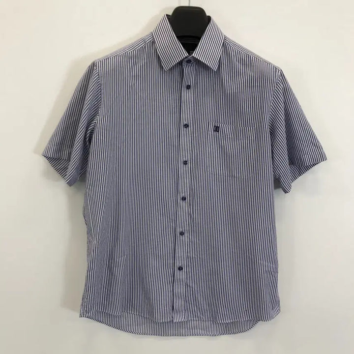 [BUNJANG] Daks Blue Stripe Short Sleeve Shirt 100 / 닥스 블루스트라이프셔츠 반팔 [100]
